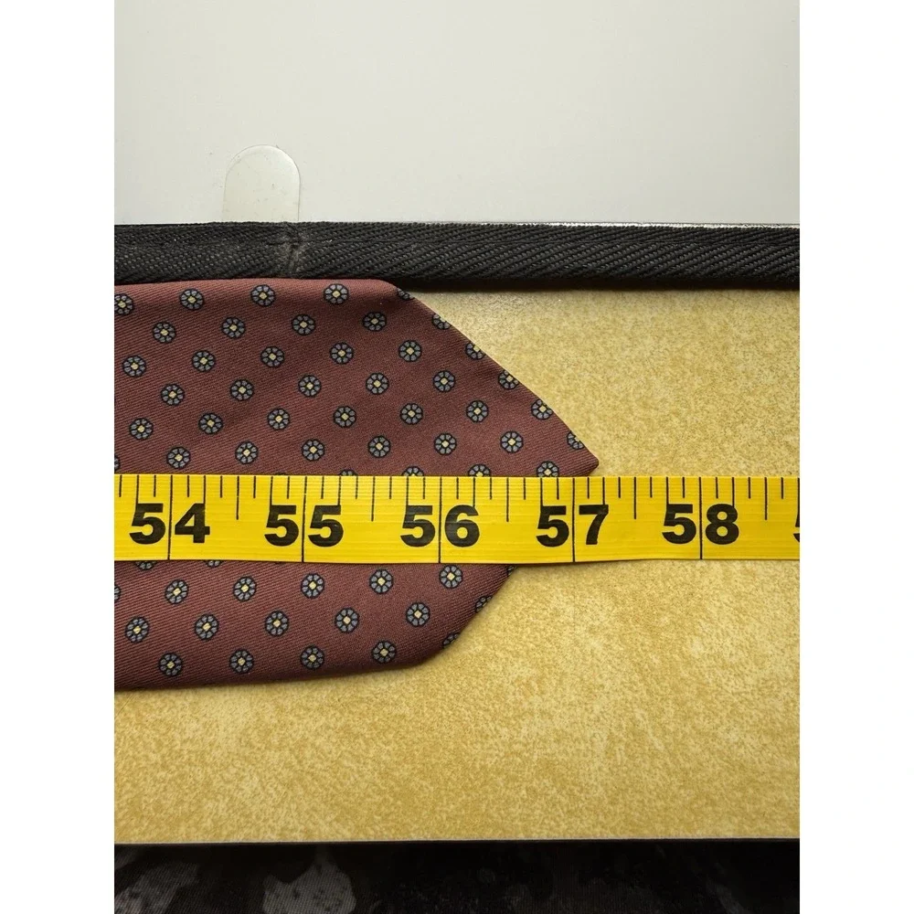 Robert Talbott Culwell‎ & Son Tie Salmon Medallion Hand Sewn England Silk 57